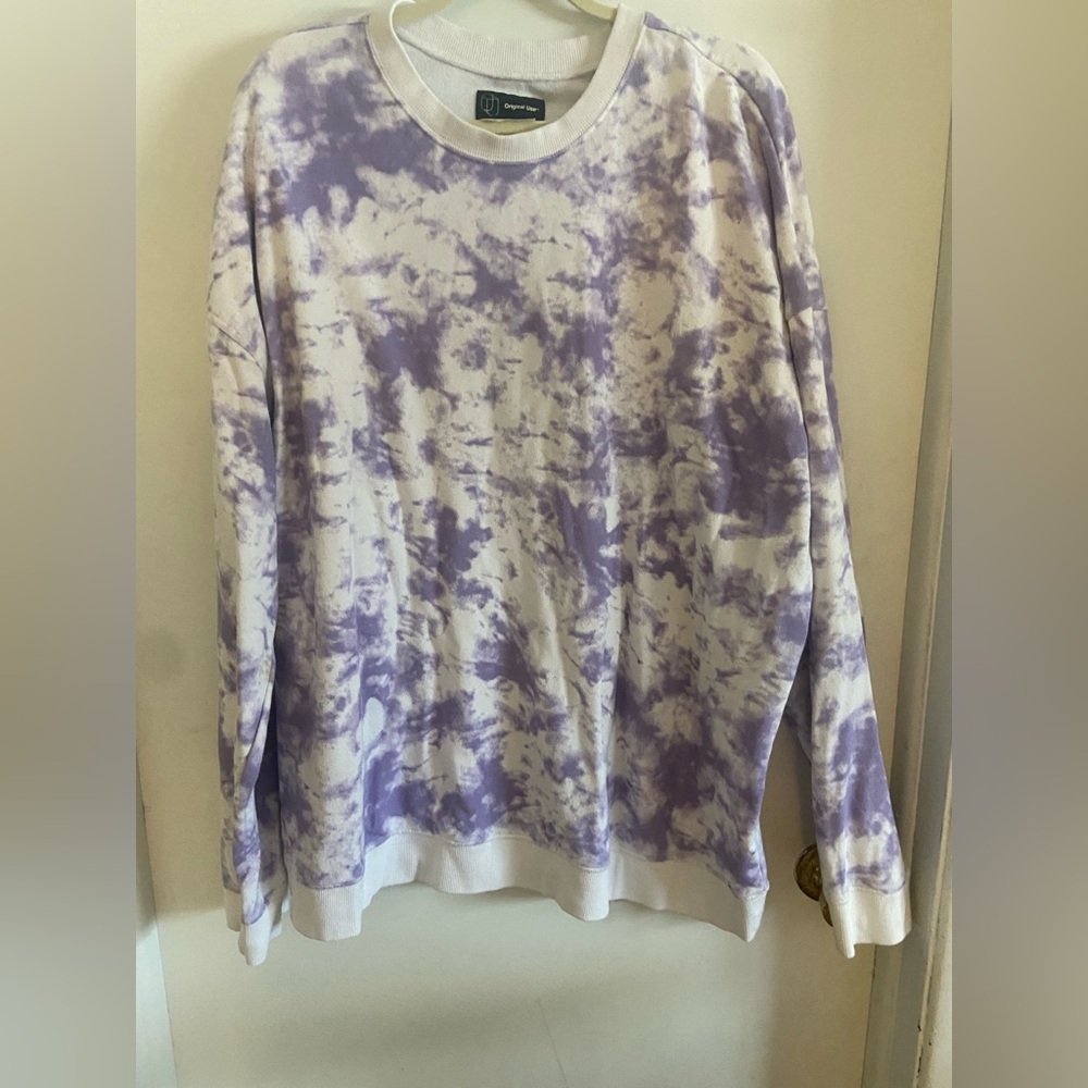 Purple Tie-Dye Men's Sweater